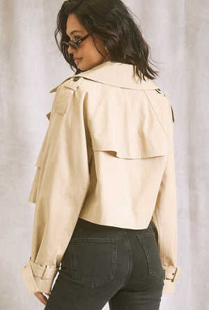 Melloday Crop Trench Coat