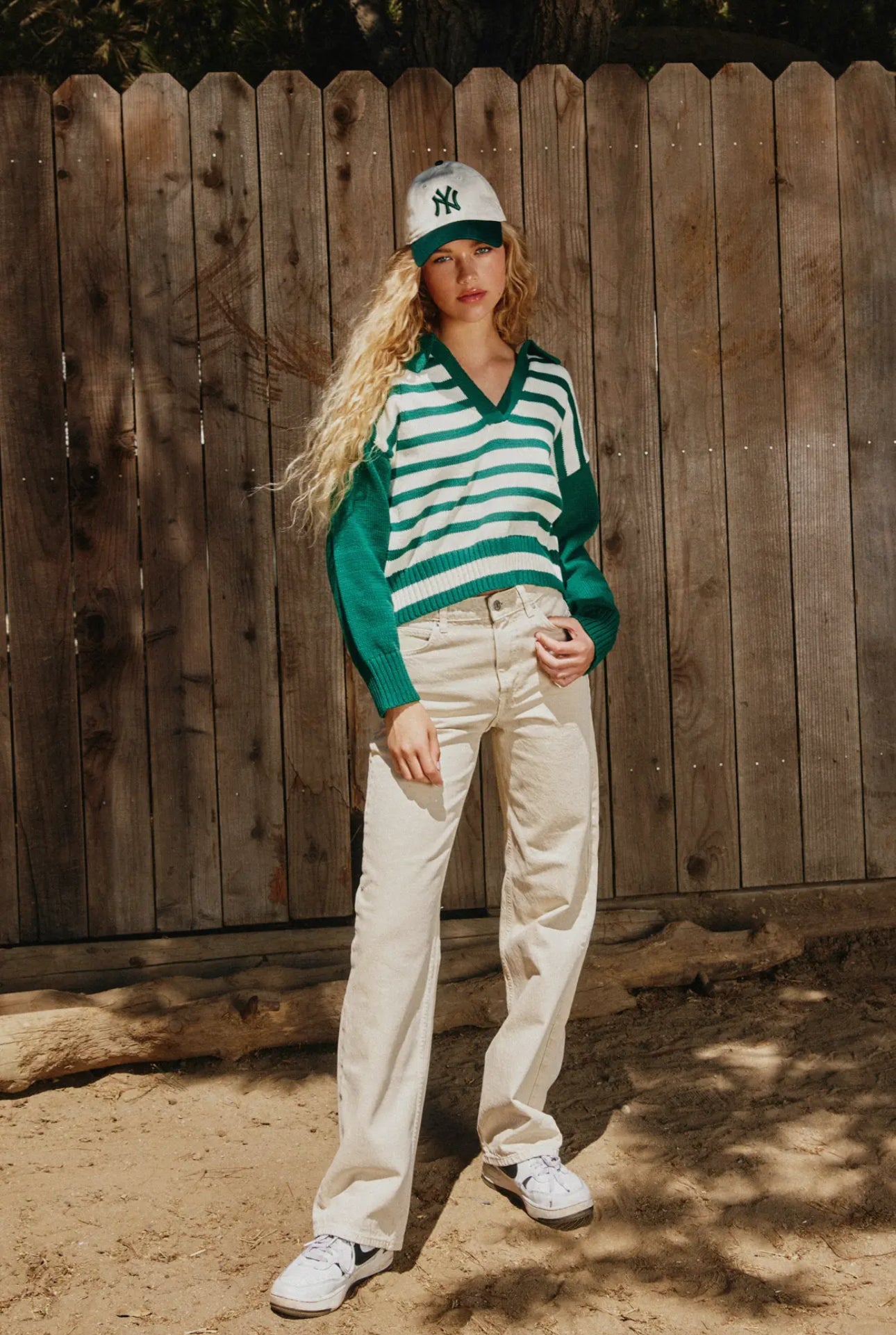 Polo Green Striped Sweater