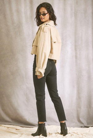 Melloday Crop Trench Coat