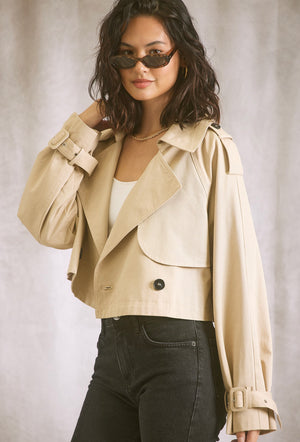 Melloday Crop Trench Coat