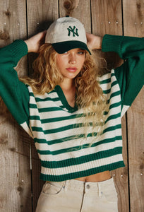 Polo Green Striped Sweater