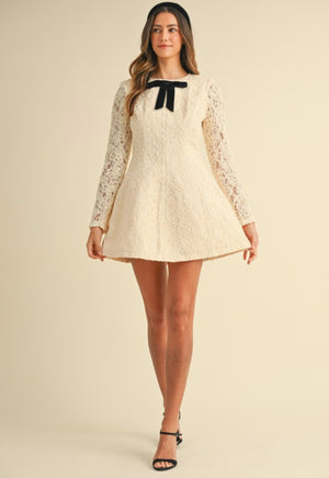 FLORAL CROCHET LACE FIT AND FLARE DRESS NDS Boutique FLORAL CROCHET LACE FIT AND FLARE DRESS NDS Boutique