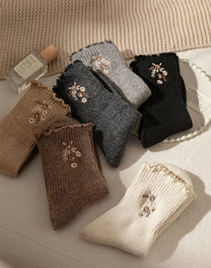 Floral Wool Socks