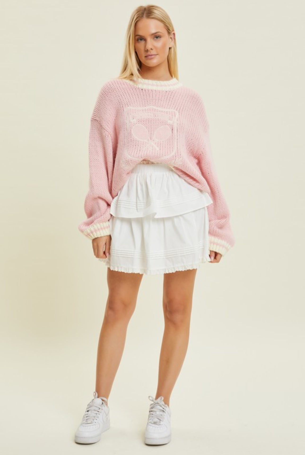 Tennis Embroidered Sweater