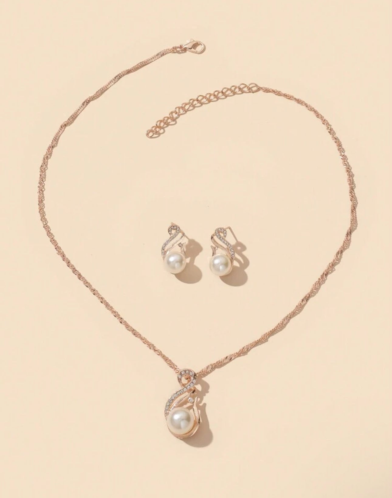 Water Drop Shaped Rhinestone Set