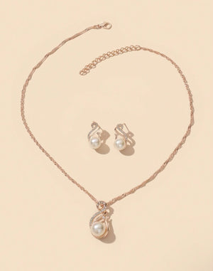 Water Drop Shaped Rhinestone Set