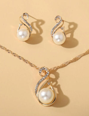 Water Drop Shaped Rhinestone Set