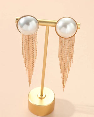 Pearl Tassel Earrings