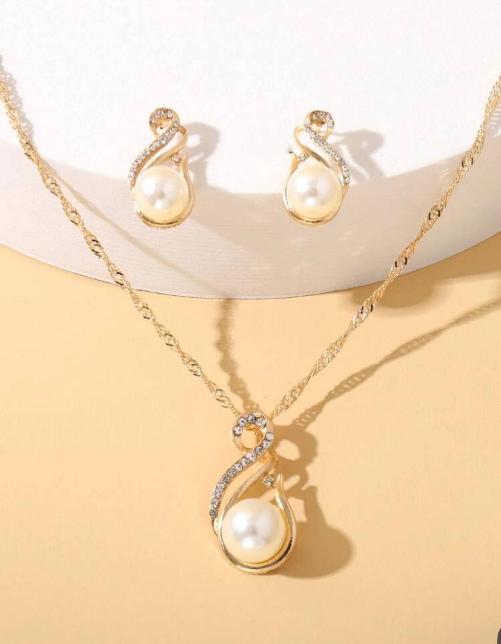 Water Drop Shaped Rhinestone Set