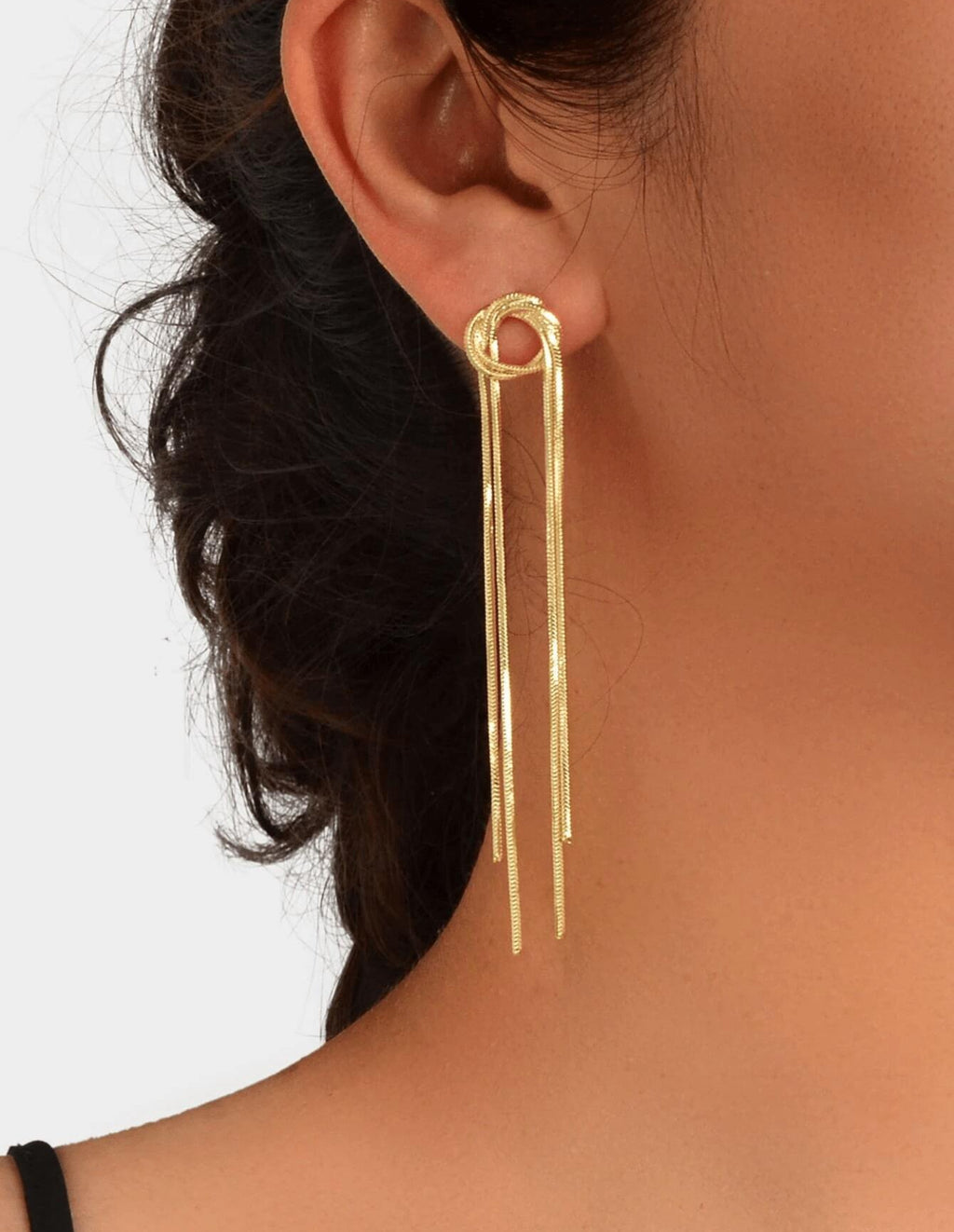 Gold Tassel Earrings