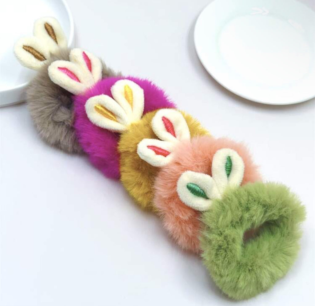 Multi-Color Bunny Hair Ties