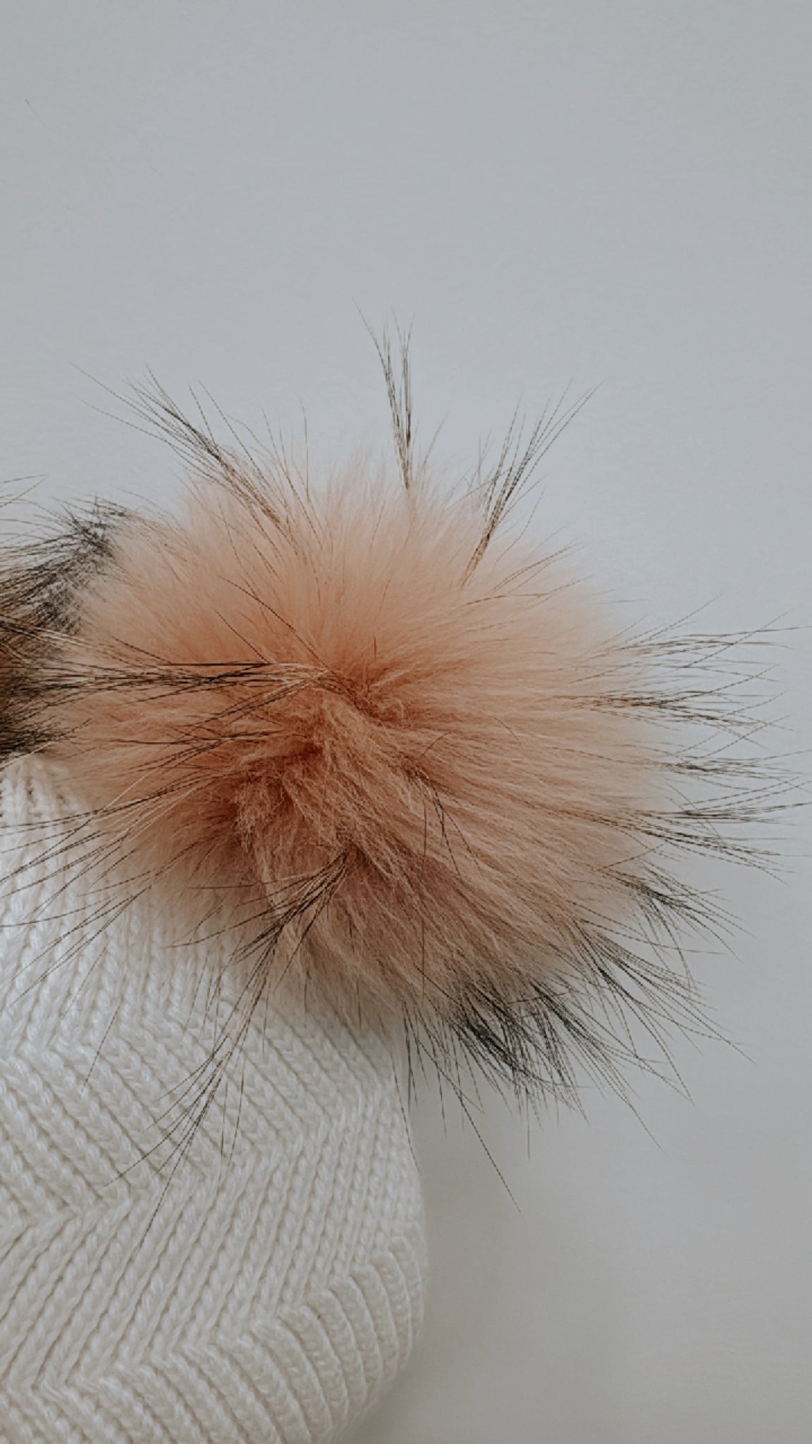 Double Fur PomPom Cashmere Hat