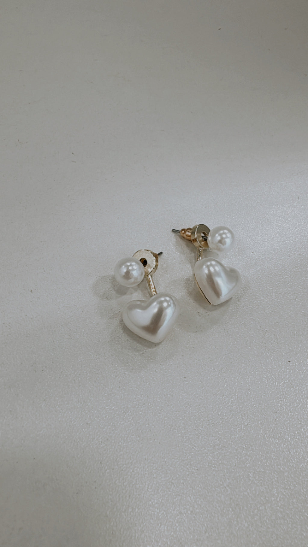 Pearl Heart Earrings