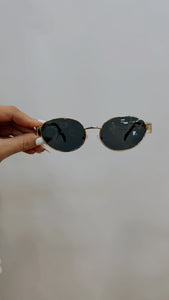 Oval Gold Frame Sunglasses