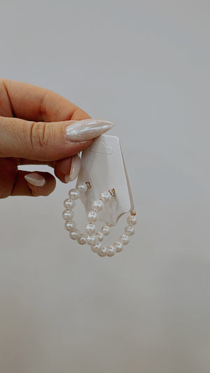 Pearl Hoop Earrings