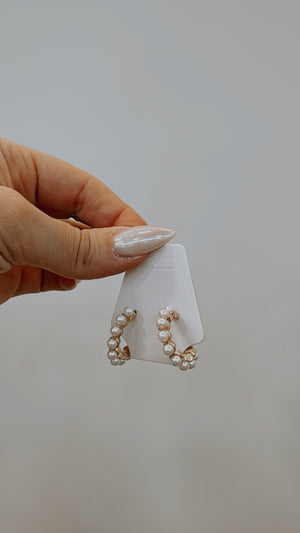 Pearl Hoop Earrings