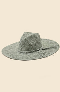 Sage Intricate Straw Weave Sun Hat