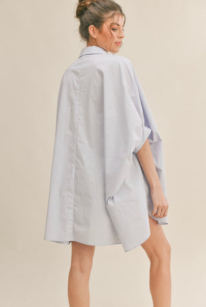 SKY OVERSIZED BUTTON DOWN SHIRT