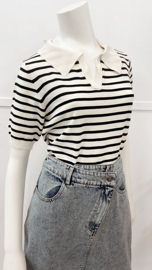 Remail Striped Knit Top