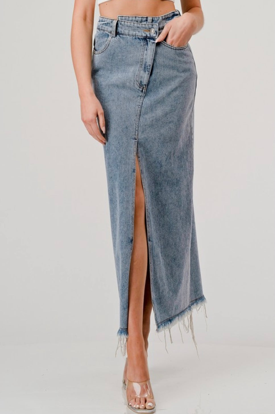 Dreamy Long Denim Skirt