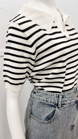 Remail Striped Knit Top