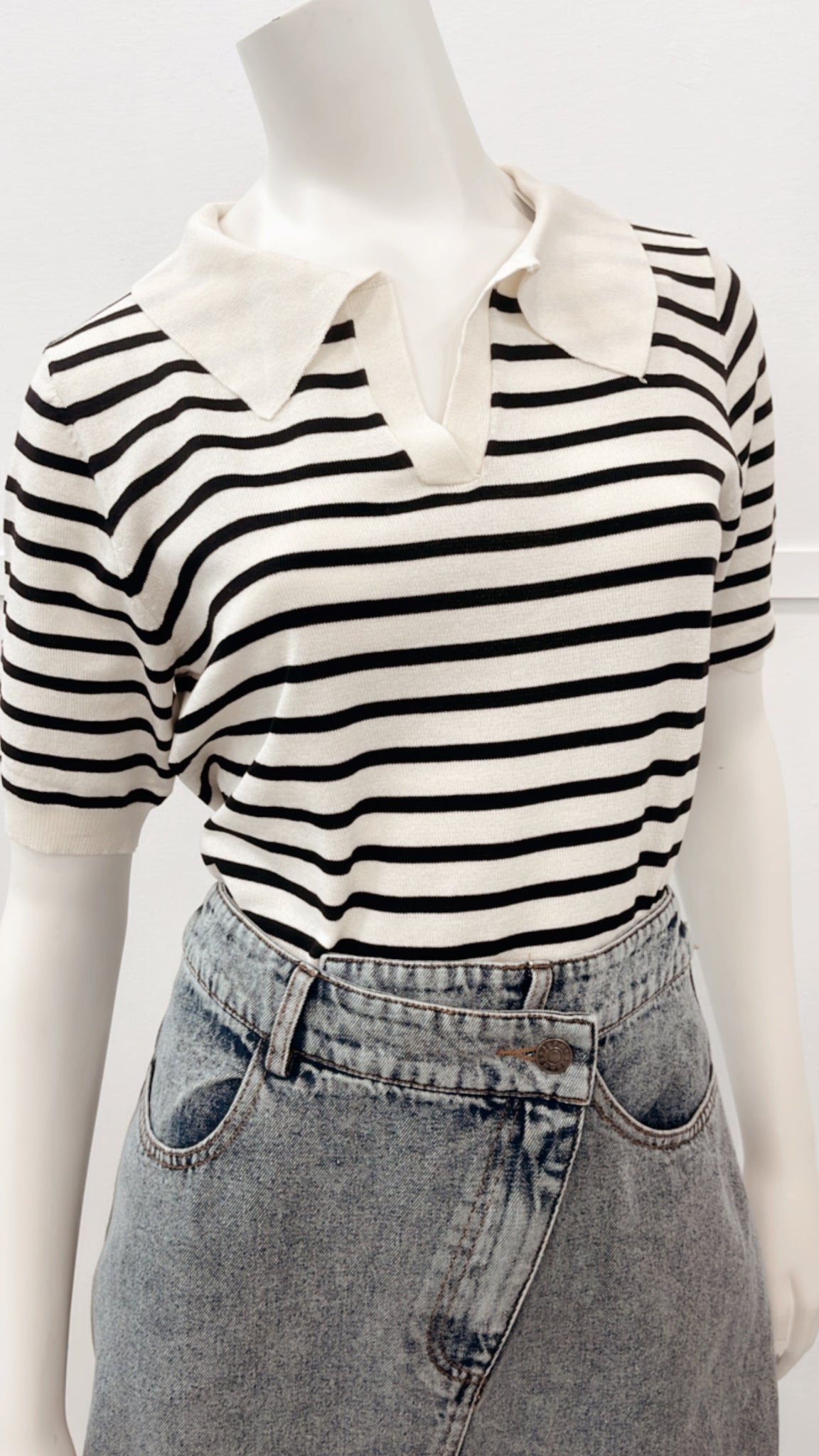 Remail Striped Knit Top