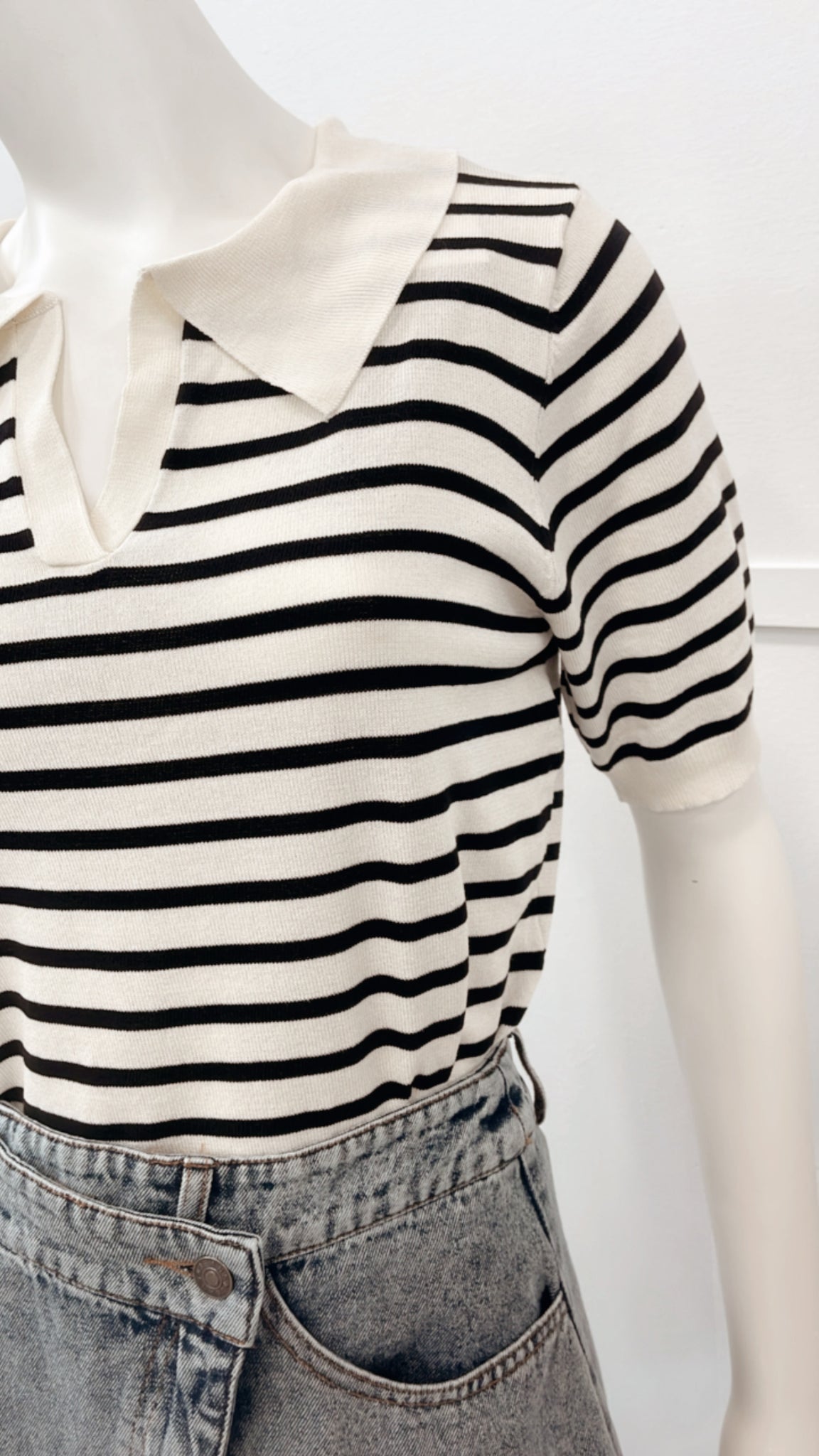 Remail Striped Knit Top