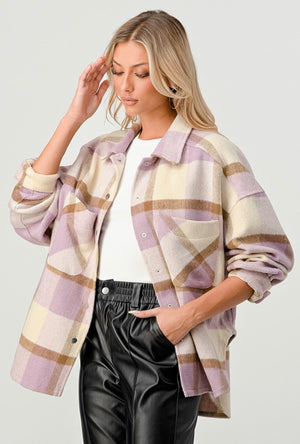 LAVENDER PLAID JACKET