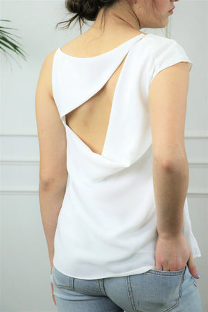 ADDY Woven Draped Top