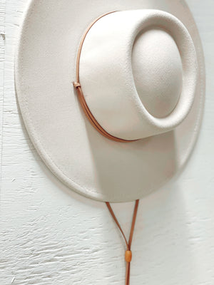 Wide Ivory Brim Bolero Hat