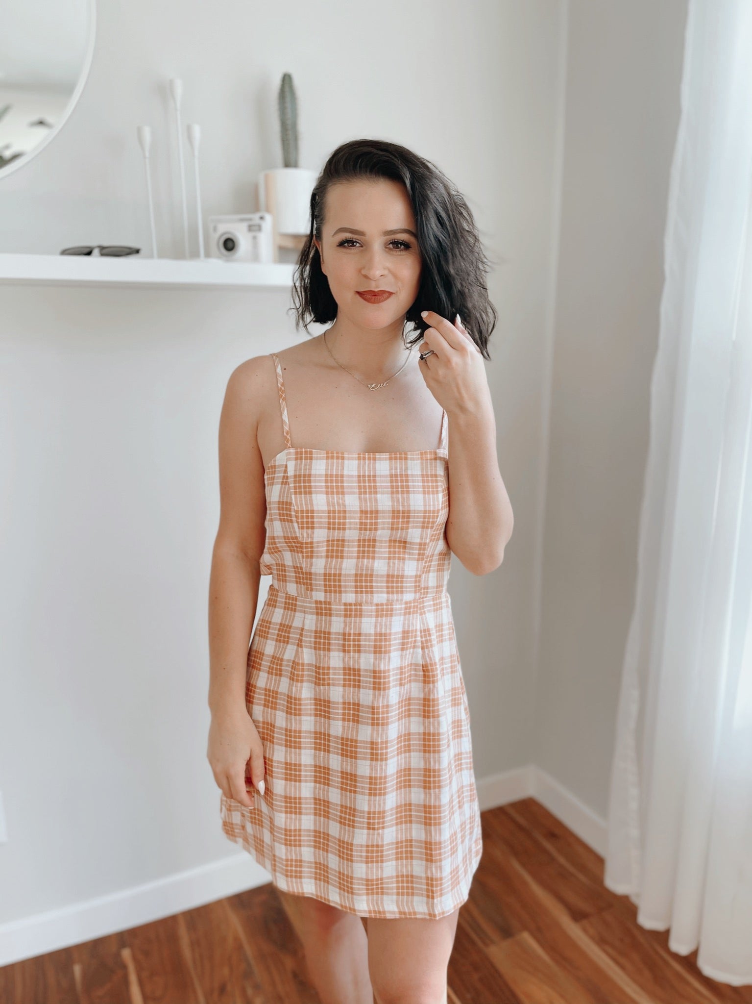 Plaid Tie Dress