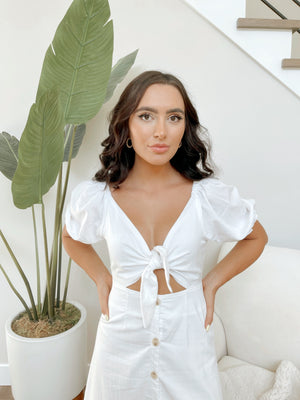 Martha Front Tie Midi Dress