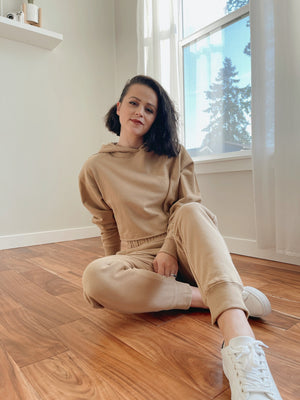 Cotton Terry Basic Track Jogger Pants