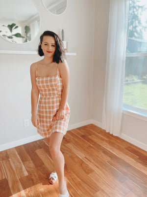 Plaid Tie Dress