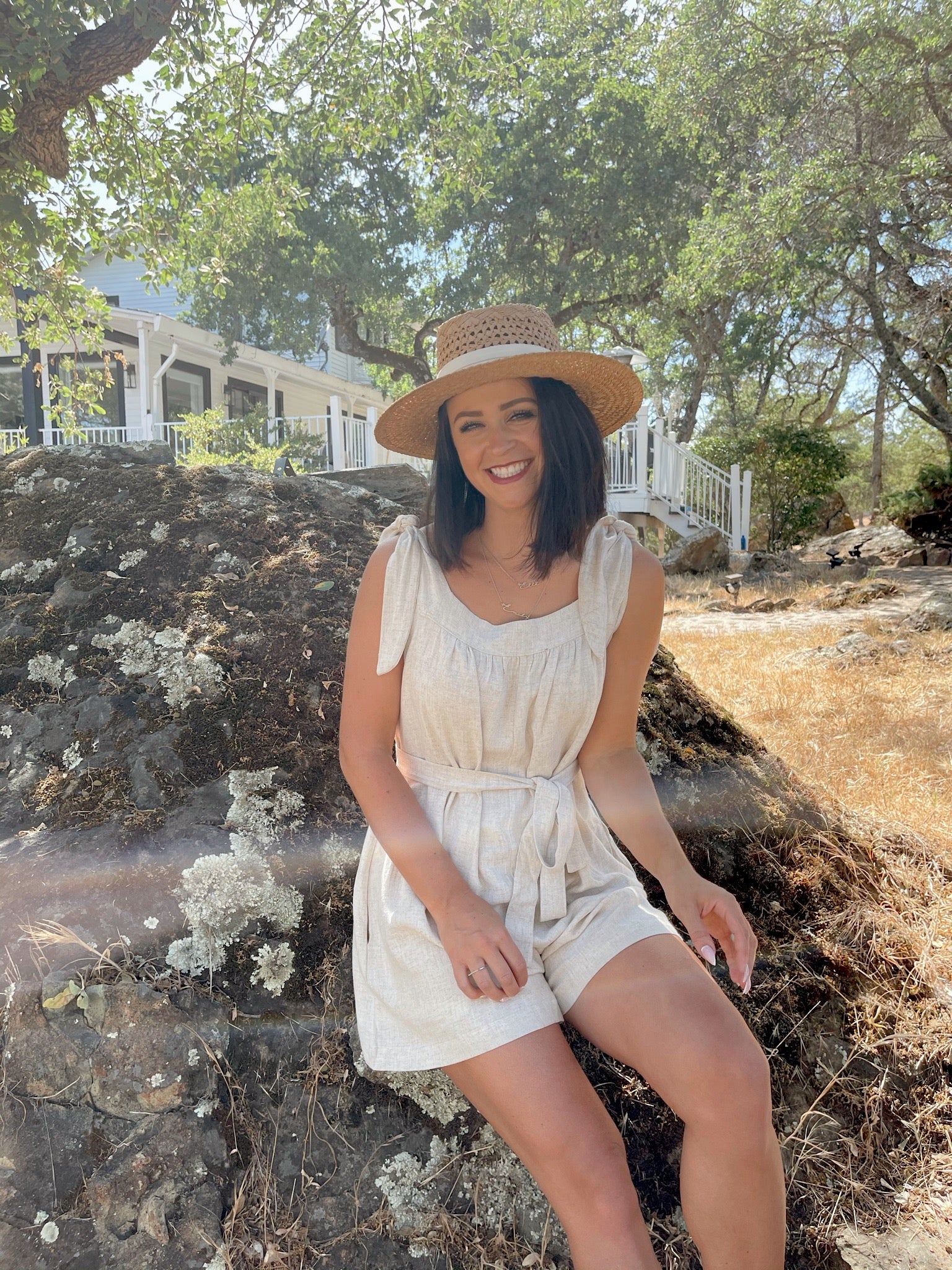 Solid Sleeveless Romper