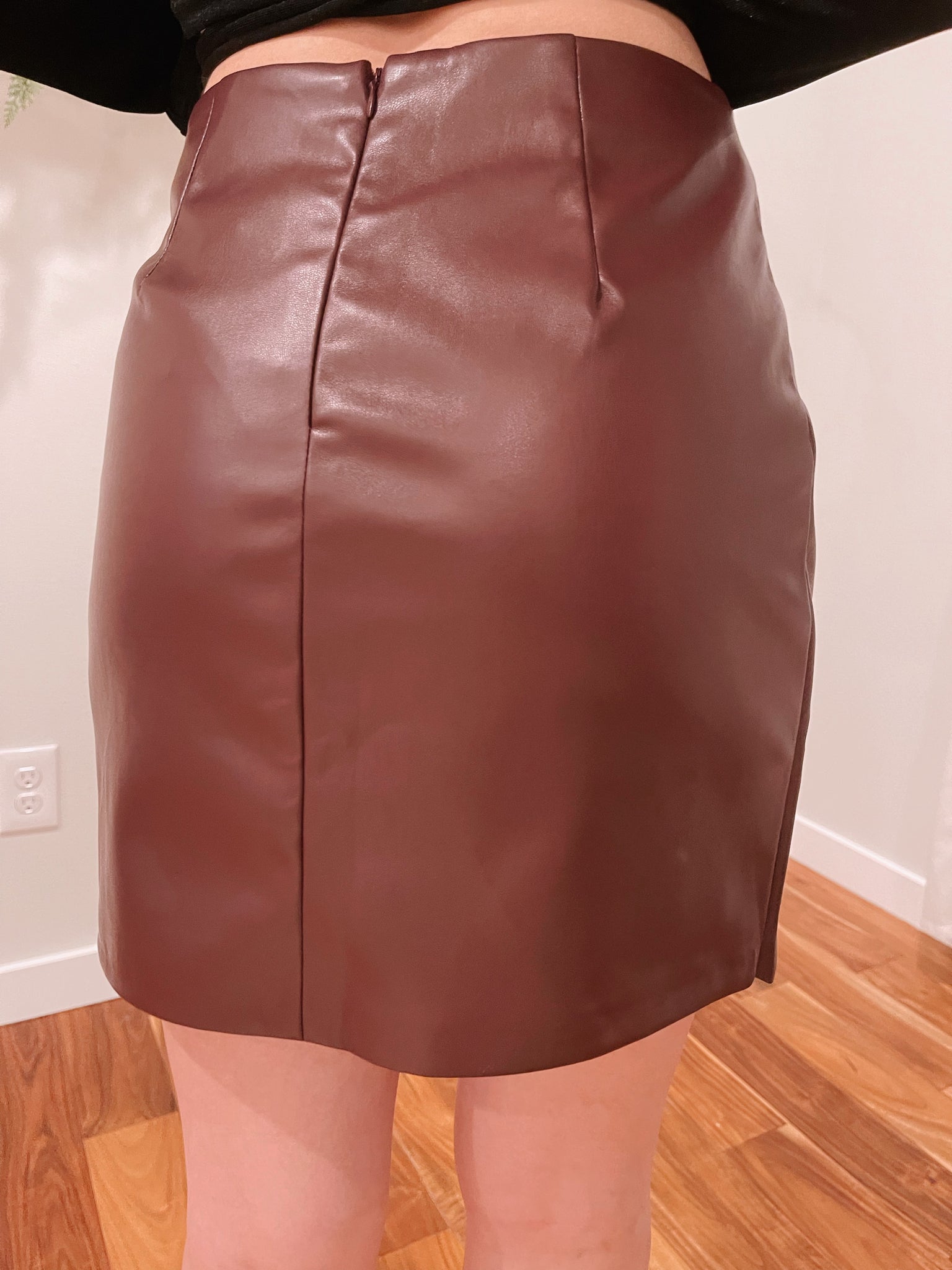 Asymmetric PU Skirt
