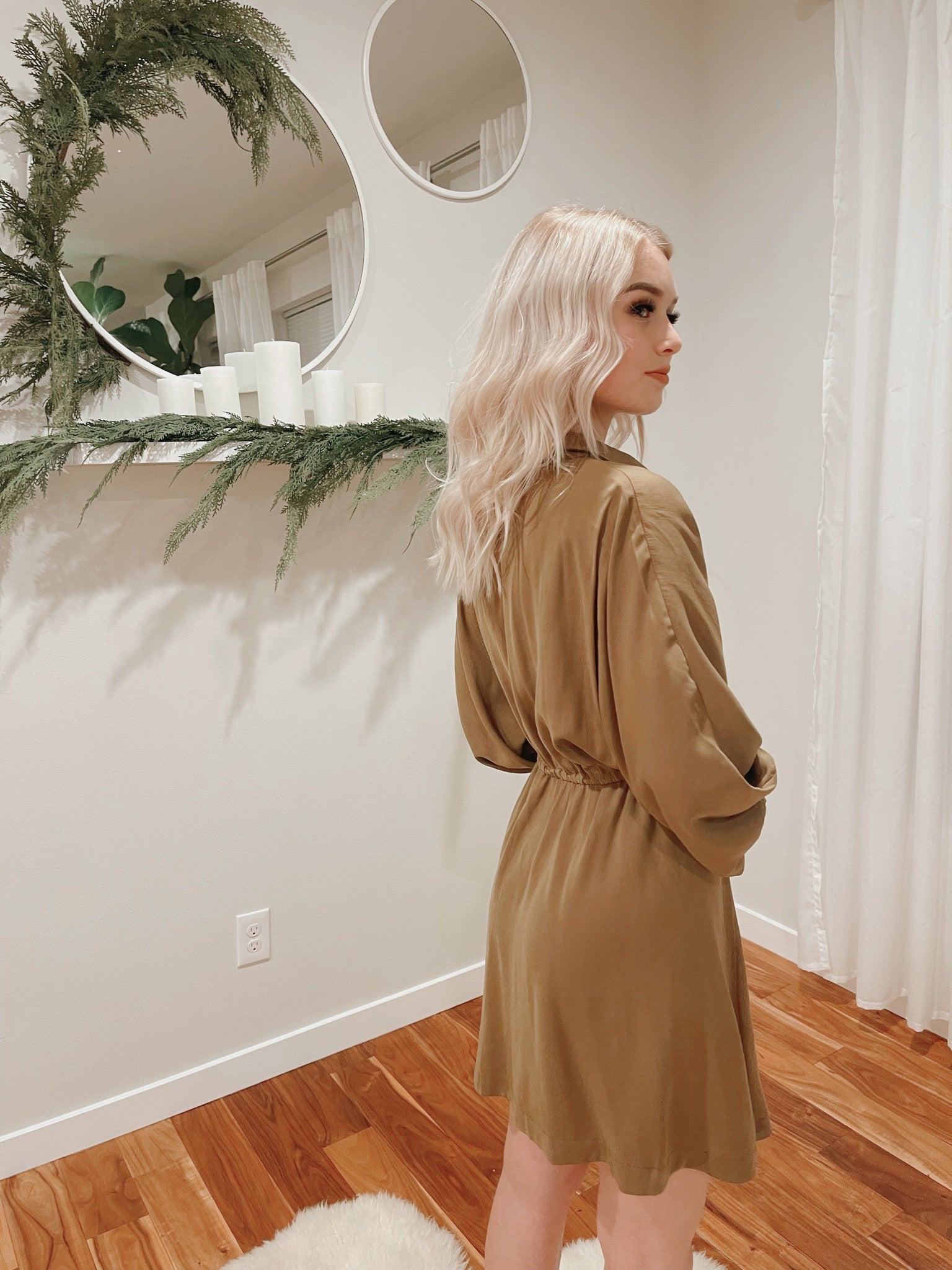 UTILITY BUTTON UP SHIRT DRESS