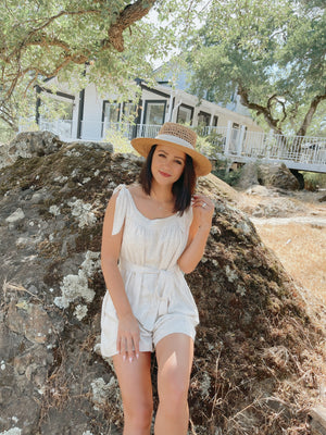 Solid Sleeveless Romper