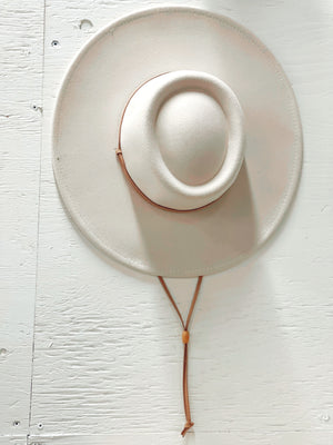 Wide Ivory Brim Bolero Hat