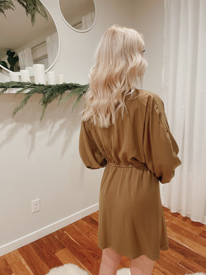 UTILITY BUTTON UP SHIRT DRESS