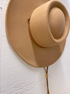 Wide Camel Bolero Hat