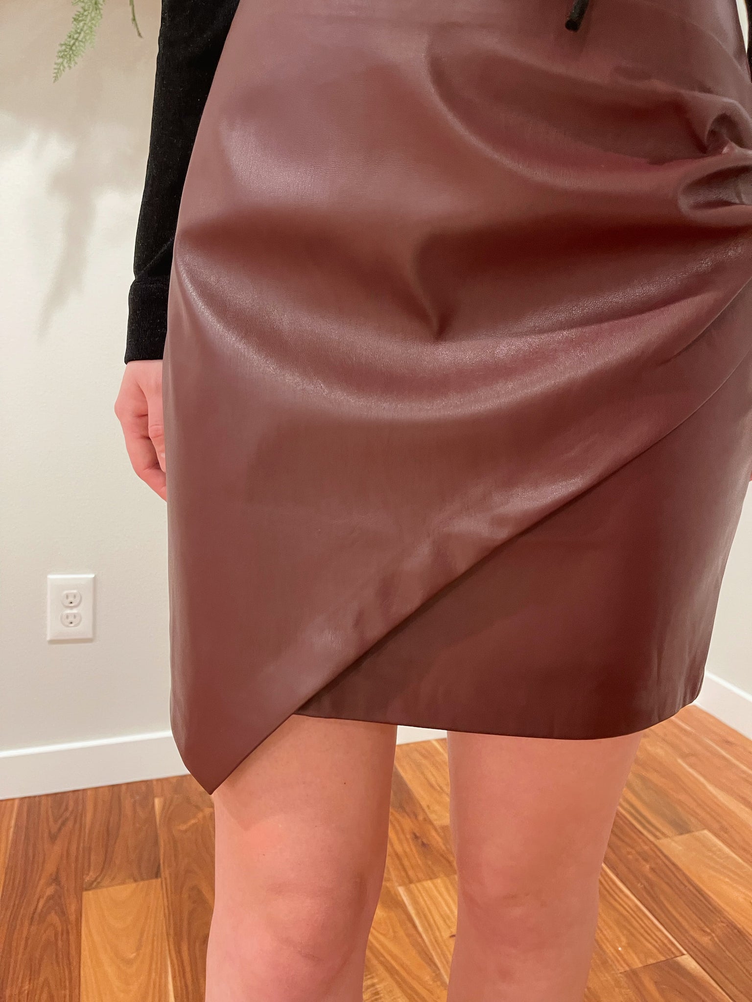 Asymmetric PU Skirt