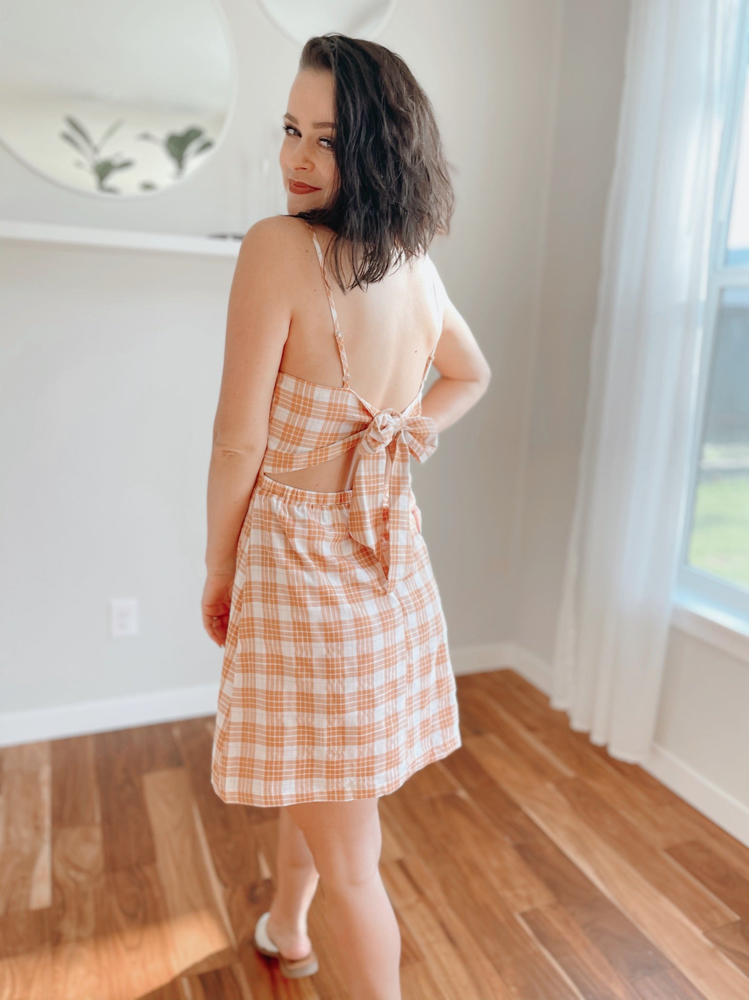 Plaid Tie Dress