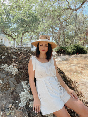 Solid Sleeveless Romper