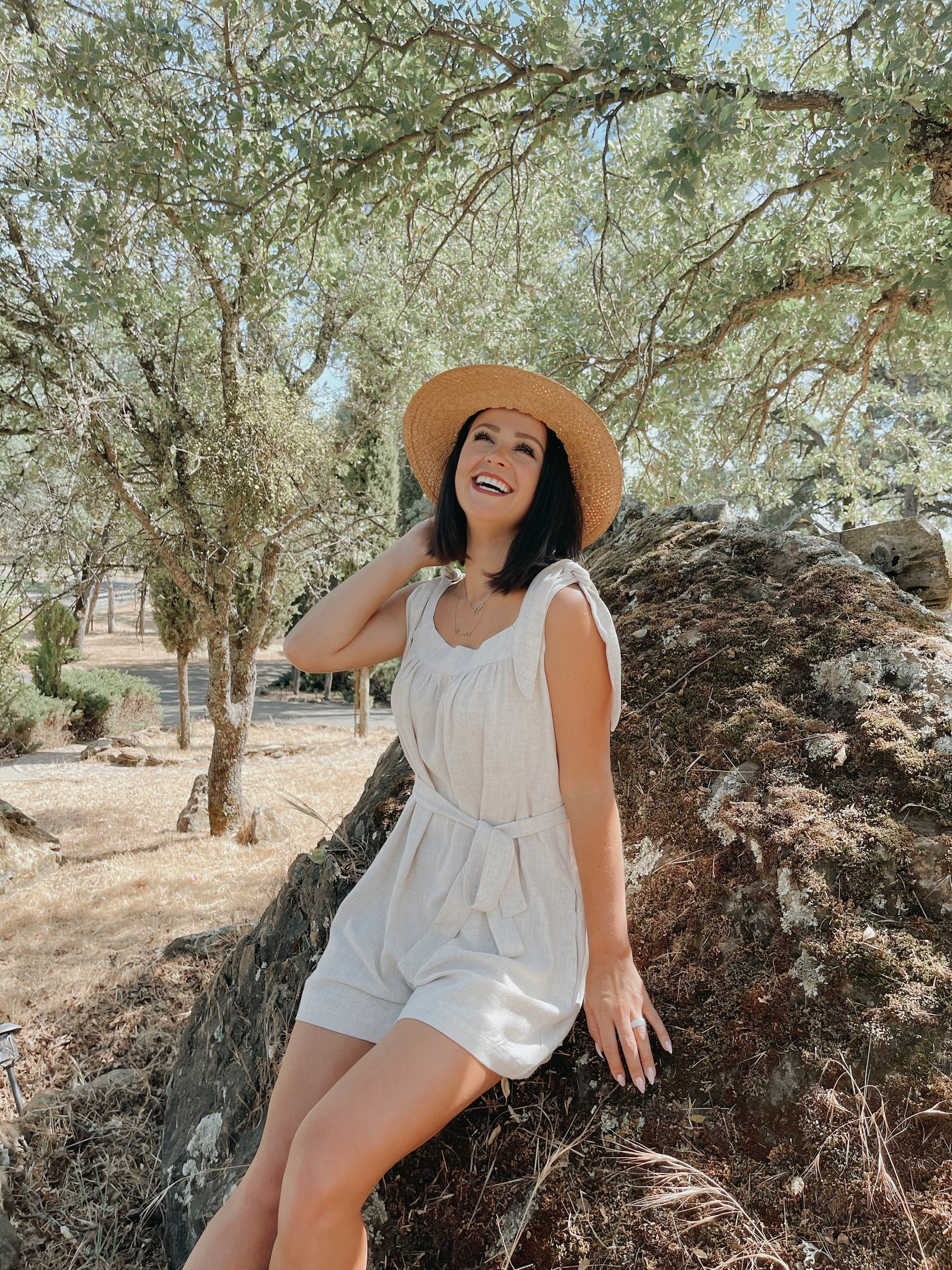 Solid Sleeveless Romper