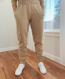 Cotton Terry Basic Track Jogger Pants