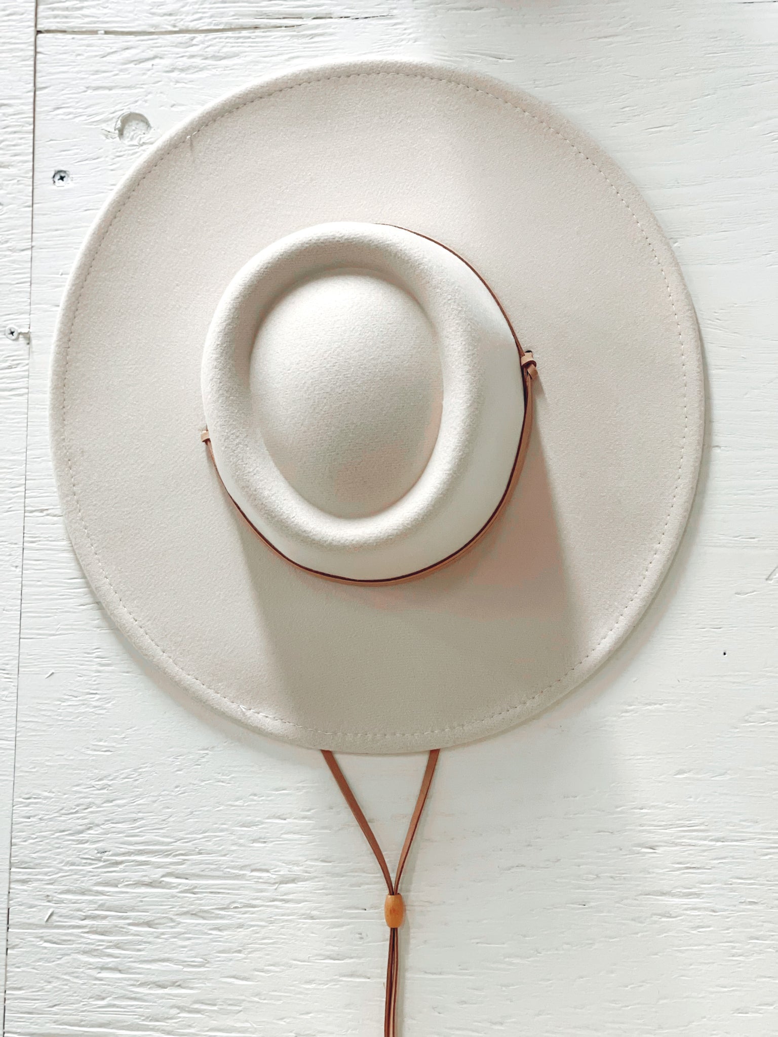 Wide Ivory Brim Bolero Hat