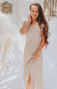 Viscose Dot Printed Midi Dress