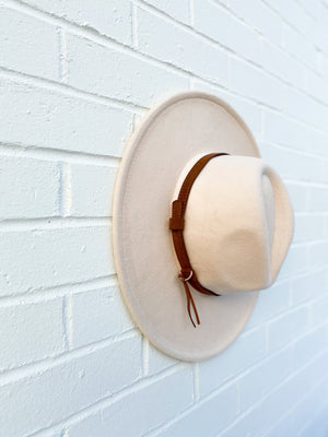Beige Wide Brim Dandy Panama Hat